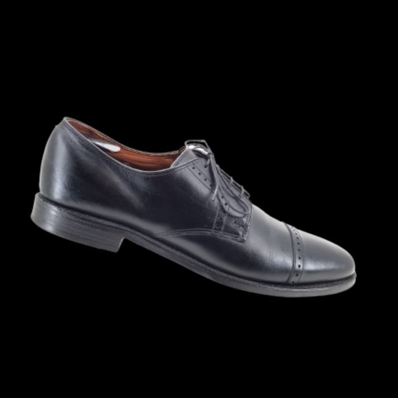 ALLEN EDMONDS Clifton Mens Dress Shoes Black Leather  Cap Toe Oxfords Size 10 B - Picture 1 of 8